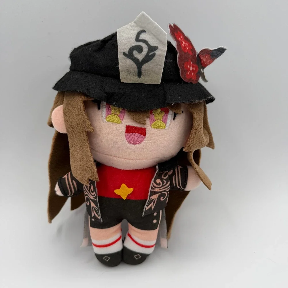 Genshin Impact Hu Tao Plush Figure Unisex 8 Inch Brown Excellent Anime Toy